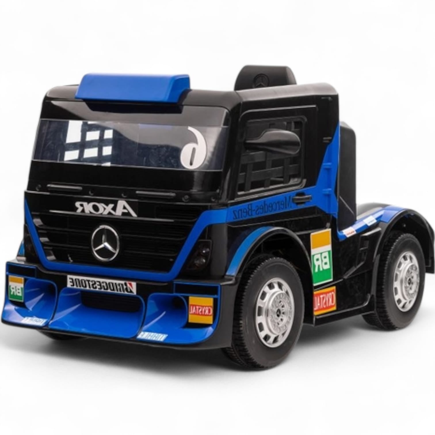 Coche Eléctrico para Niño MERCEDES AXOR 12v Azul c/ RUEDAS DE GOMA & ASIENTO DE PIEL