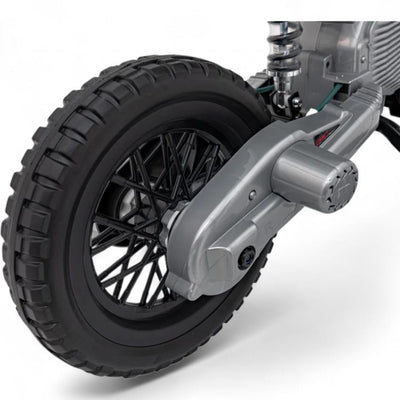 Moto Eléctrica para Niños estilo CROSS 12v Naranja c/ RUEDAS DE GOMA & ASIENTO DE PIEL
