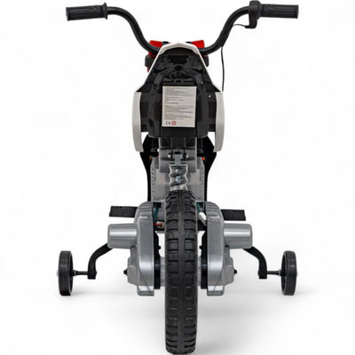 Moto Eléctrica para Niños estilo CROSS 12v Naranja c/ RUEDAS DE GOMA & ASIENTO DE PIEL