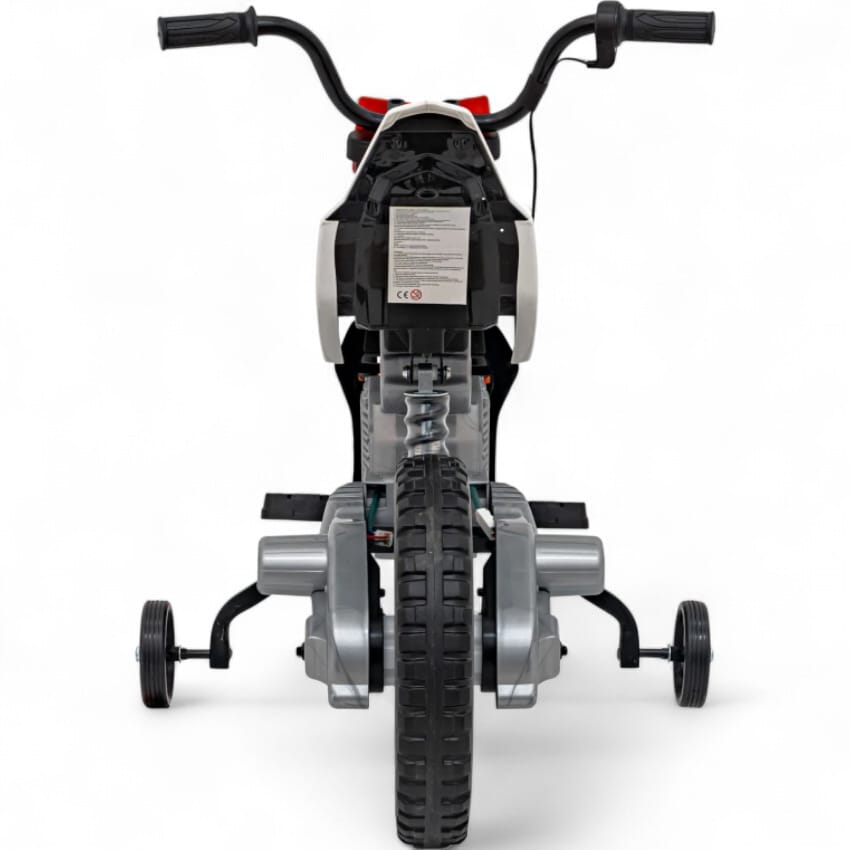 Moto Eléctrica para Niños estilo CROSS 12v Naranja c/ RUEDAS DE GOMA & ASIENTO DE PIEL