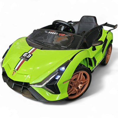 Coche Eléctrico para Niños Sian Style Verde 12v c/ RUEDAS DE GOMA & ASIENTO DE PIEL