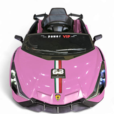 Coche Eléctrico para Niños Sian Style Rosa 12v c/ RUEDAS DE GOMA & ASIENTO DE PIEL