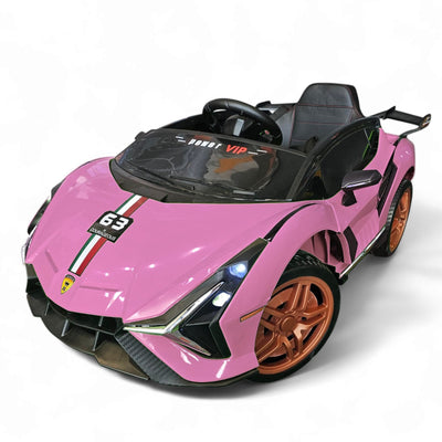 Coche Eléctrico para Niños Sian Style Rosa 12v c/ RUEDAS DE GOMA & ASIENTO DE PIEL