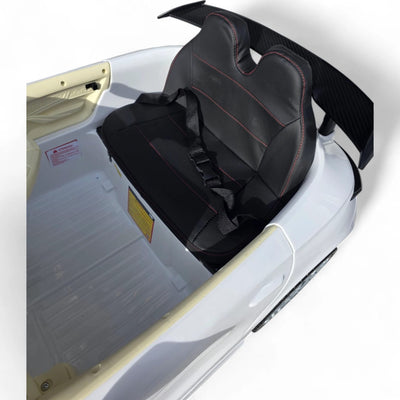 Coche Eléctrico para Niños GT3 Style Blanco 12v c/ RUEDAS DE GOMA & ASIENTO DE PIEL