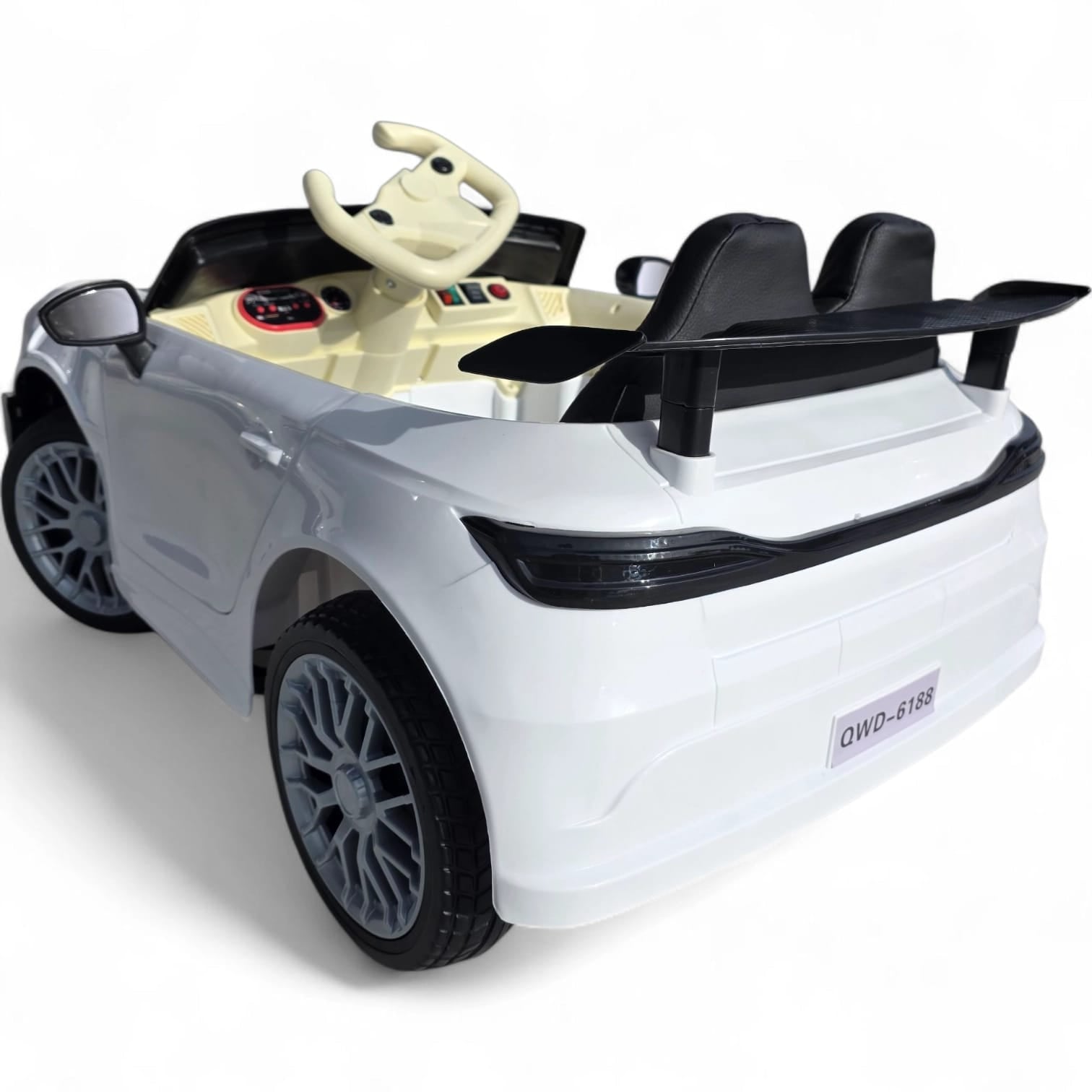 Coche Eléctrico para Niños GT3 Style Blanco 12v c/ RUEDAS DE GOMA & ASIENTO DE PIEL