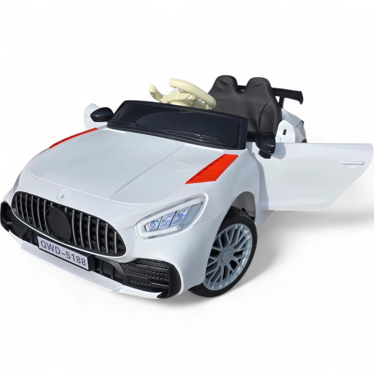 Coche Eléctrico para Niños CLA63 Style Blanco 12v c/ RUEDAS DE GOMA & ASIENTO DE PIEL