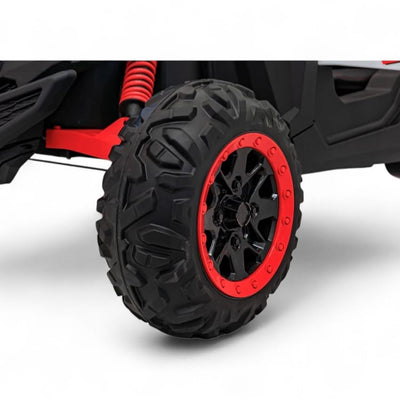 Coche Eléctrico para Niño MAVERICK STYLE RR 4x4 24v Rojo c/ RUEDAS DE GOMA & ASIENTO DE PIEL
