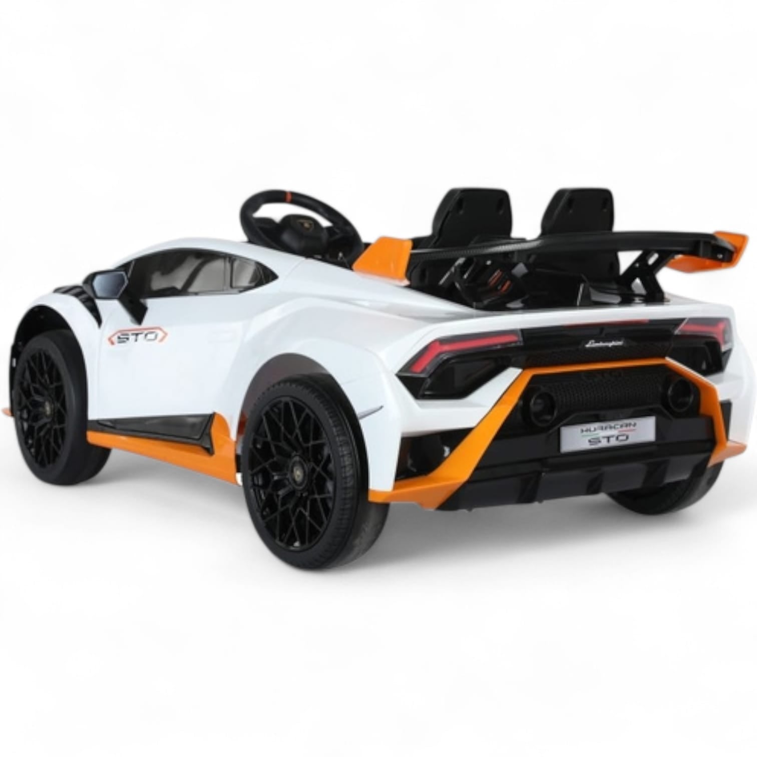 Coche Eléctrico para Niño LAMBORGHINI STO 24v DRIFT Blanco c/ RUEDAS DE GOMA & ASIENTO DE PIEL