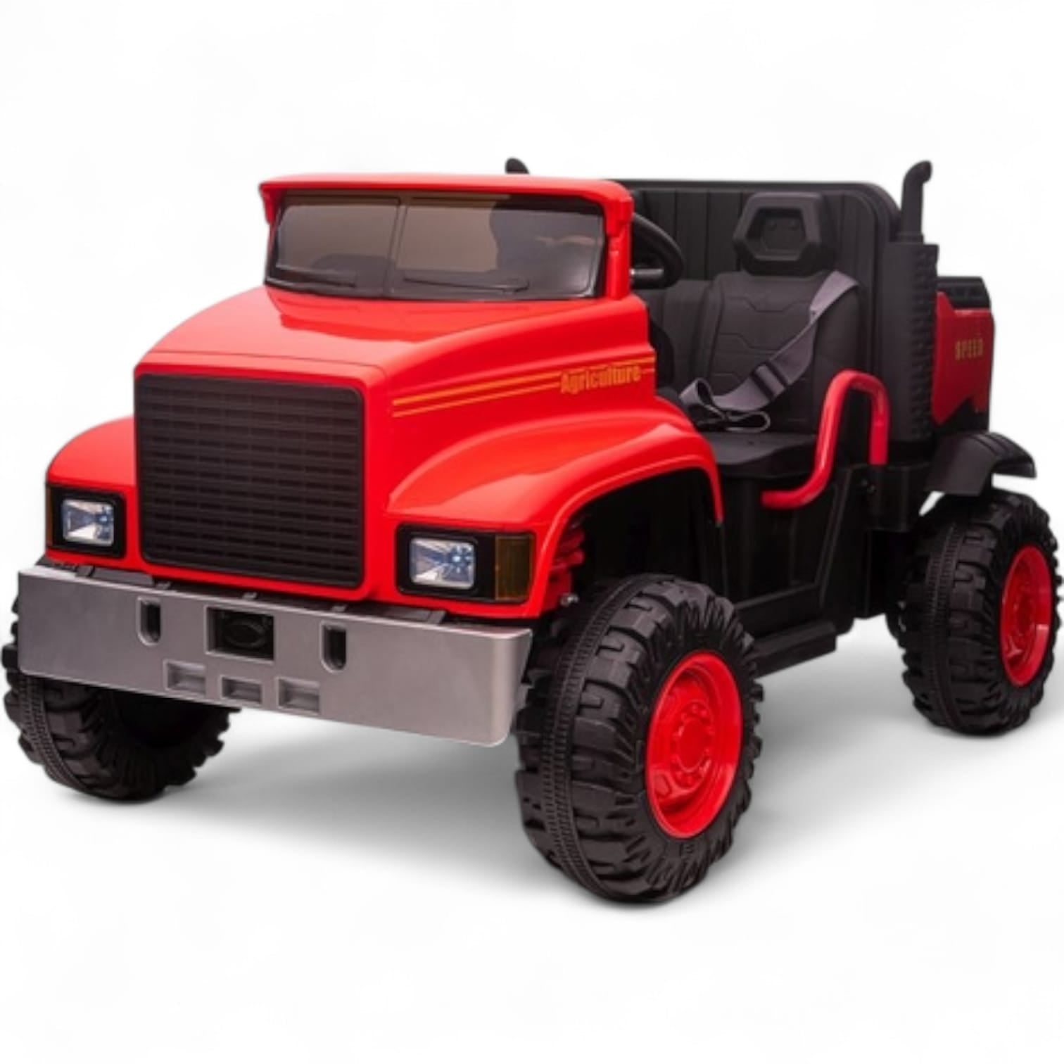 Coche Eléctrico para Niño FARM TRUCK 12v Rojo 4x4 c/ RUEDAS DE GOMA & ASIENTO DE PIEL