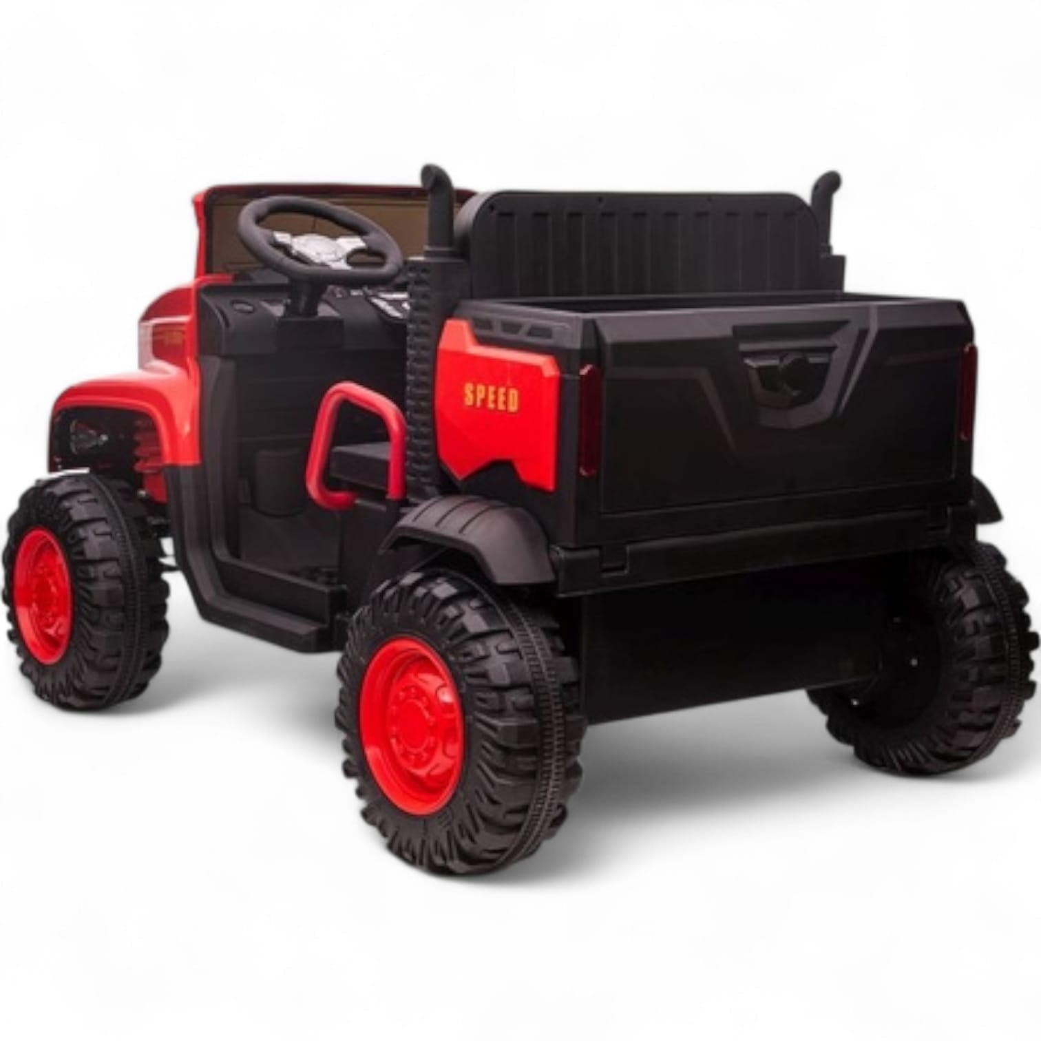 Coche Eléctrico para Niño FARM TRUCK 12v Rojo 4x4 c/ RUEDAS DE GOMA & ASIENTO DE PIEL