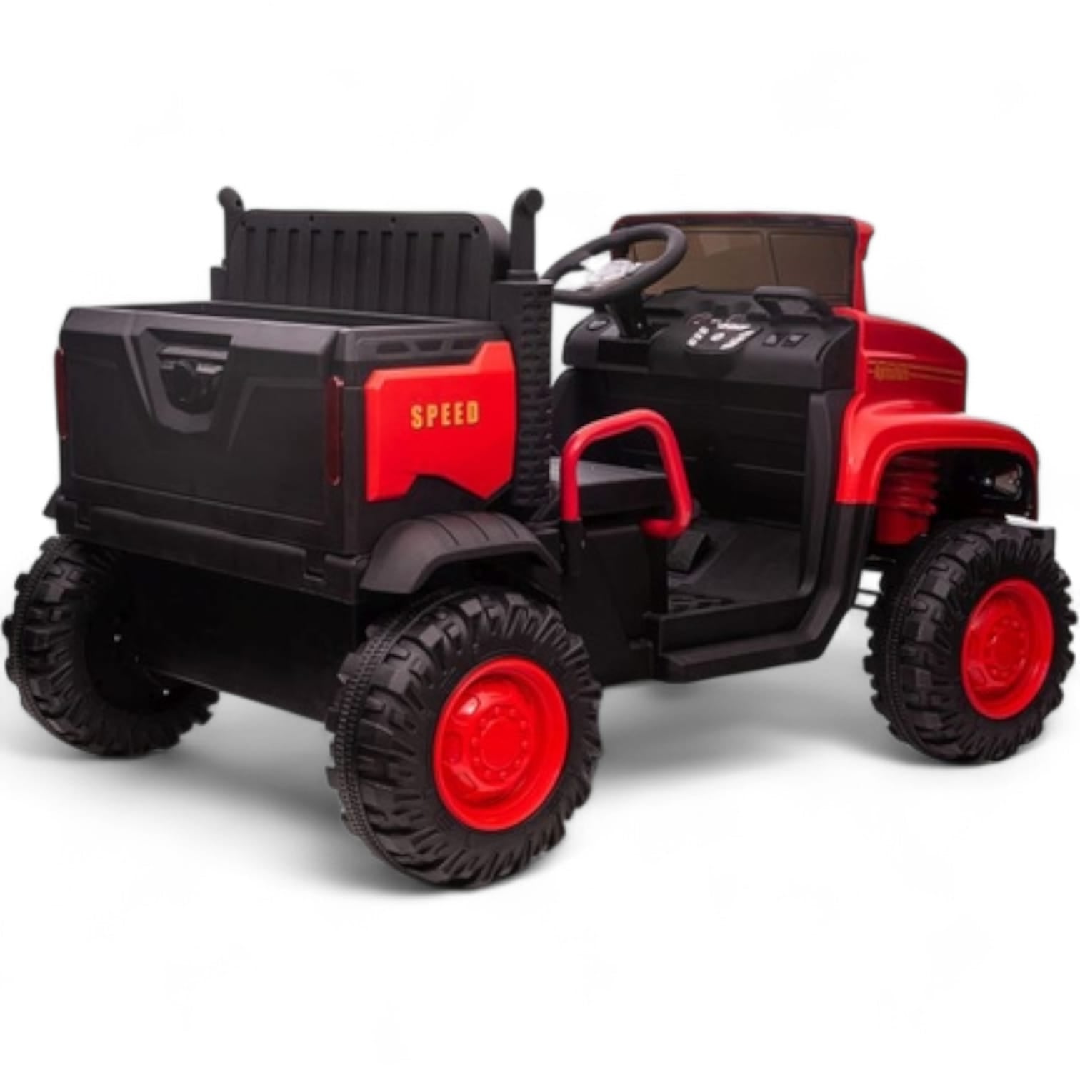 Coche Eléctrico para Niño FARM TRUCK 12v Rojo 4x4 c/ RUEDAS DE GOMA & ASIENTO DE PIEL