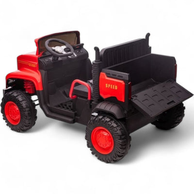 Coche Eléctrico para Niño FARM TRUCK 12v Rojo 4x4 c/ RUEDAS DE GOMA & ASIENTO DE PIEL