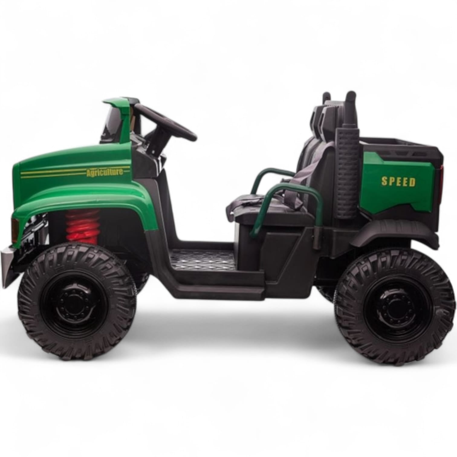 Coche Eléctrico para Niño FARM TRUCK 12v Verde 4x4 c/ RUEDAS DE GOMA & ASIENTO DE PIEL