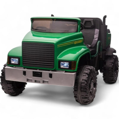Coche Eléctrico para Niño FARM TRUCK 12v Verde 4x4 c/ RUEDAS DE GOMA & ASIENTO DE PIEL