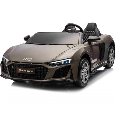 Coche eléctrico para Niños AUDI R8 SPYDER Versión XXL Gris c/ RUEDAS DE GOMA & ASIENTO DE PIEL