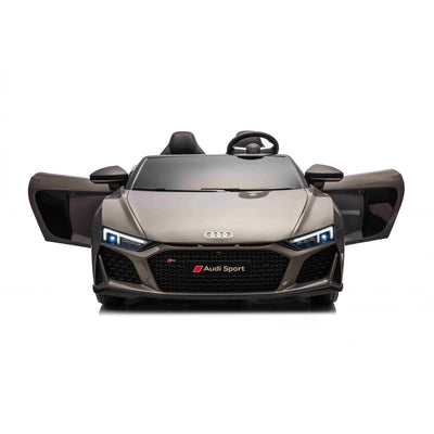 Coche eléctrico para Niños AUDI R8 SPYDER Versión XXL Gris c/ RUEDAS DE GOMA & ASIENTO DE PIEL