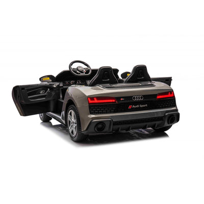 Coche eléctrico para Niños AUDI R8 SPYDER Versión XXL Gris c/ RUEDAS DE GOMA & ASIENTO DE PIEL