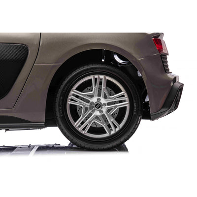 Coche eléctrico para Niños AUDI R8 SPYDER Versión XXL Gris c/ RUEDAS DE GOMA & ASIENTO DE PIEL