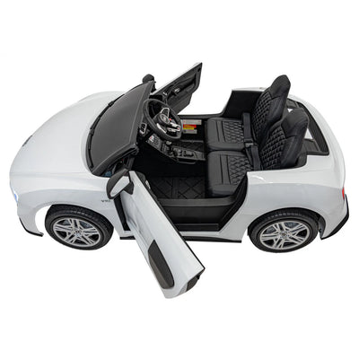 Coche eléctrico para Niños AUDI R8 SPYDER Versión XXL Blanco c/ RUEDAS DE GOMA & ASIENTO DE PIEL