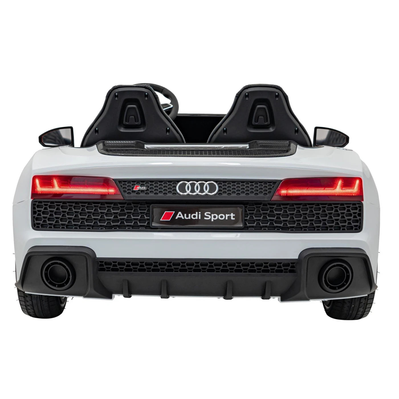 Coche eléctrico para Niños AUDI R8 SPYDER Versión XXL Blanco c/ RUEDAS DE GOMA & ASIENTO DE PIEL