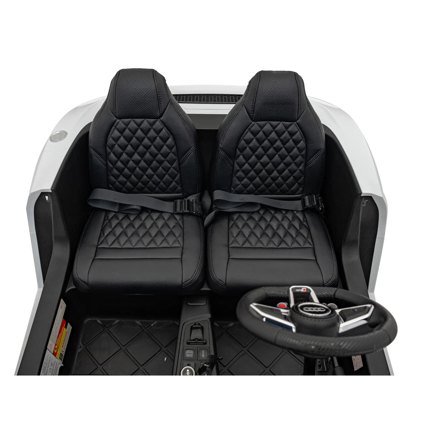 Coche eléctrico para Niños AUDI R8 SPYDER Versión XXL Blanco c/ RUEDAS DE GOMA & ASIENTO DE PIEL