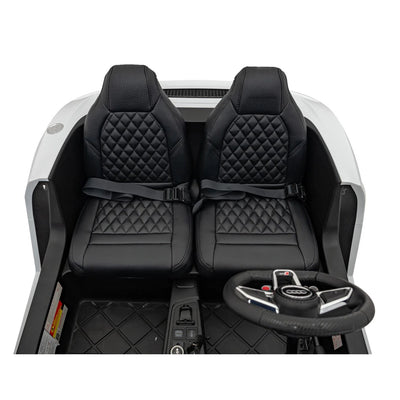 Coche eléctrico para Niños AUDI R8 SPYDER Versión XXL Blanco c/ RUEDAS DE GOMA & ASIENTO DE PIEL
