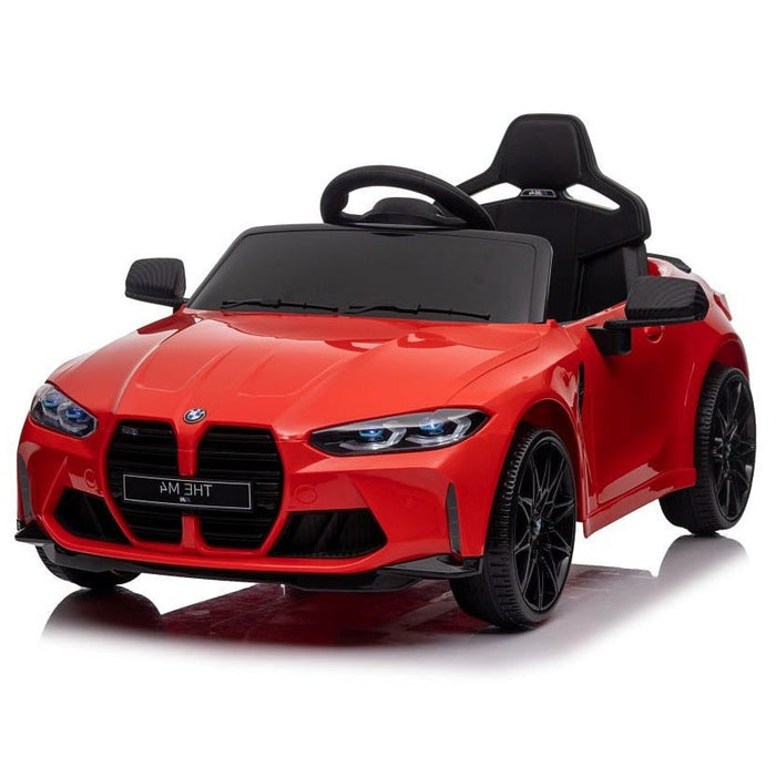 Coche Eléctrico para Niños BMW M4 12v Rojo BATERÍA DE LITIO con RUEDAS DE GOMA y ASIENTO DE PIEL