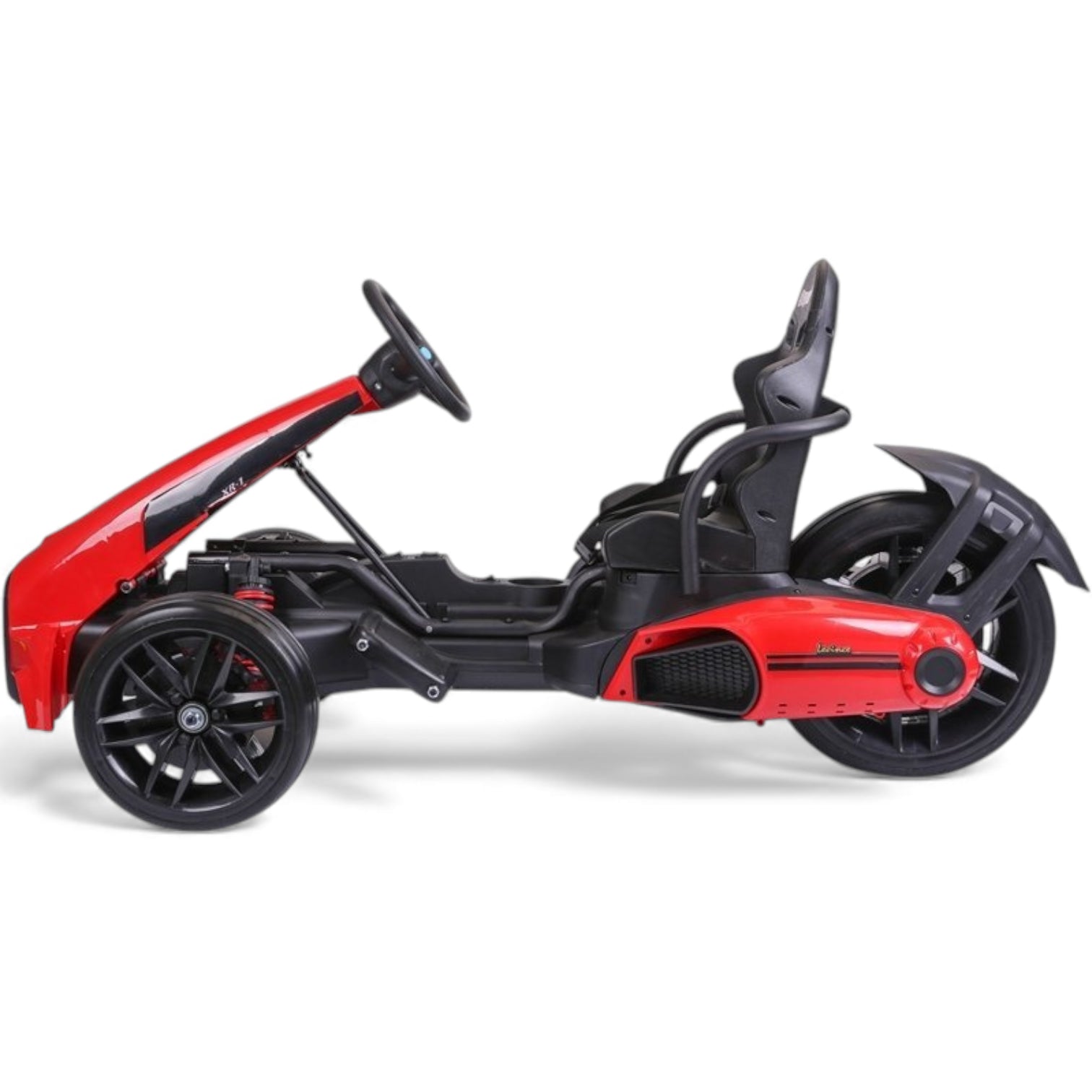 Kart Eléctrico para Niño FUNSHOT 12v Rojo c/ RUEDAS DE GOMA & ASIENTO DE PLÁSTICO