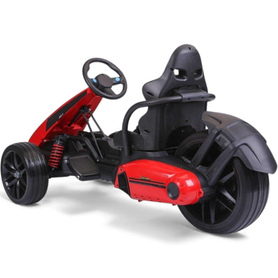 Kart Eléctrico para Niño FUNSHOT 12v Rojo c/ RUEDAS DE GOMA & ASIENTO DE PLÁSTICO