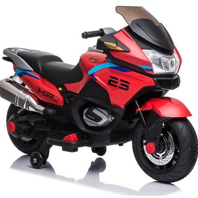 Mota Eléctrica para Niños BM Style 12v Negra con RUEDAS DE GOMA y ASIENTO DE PIEL