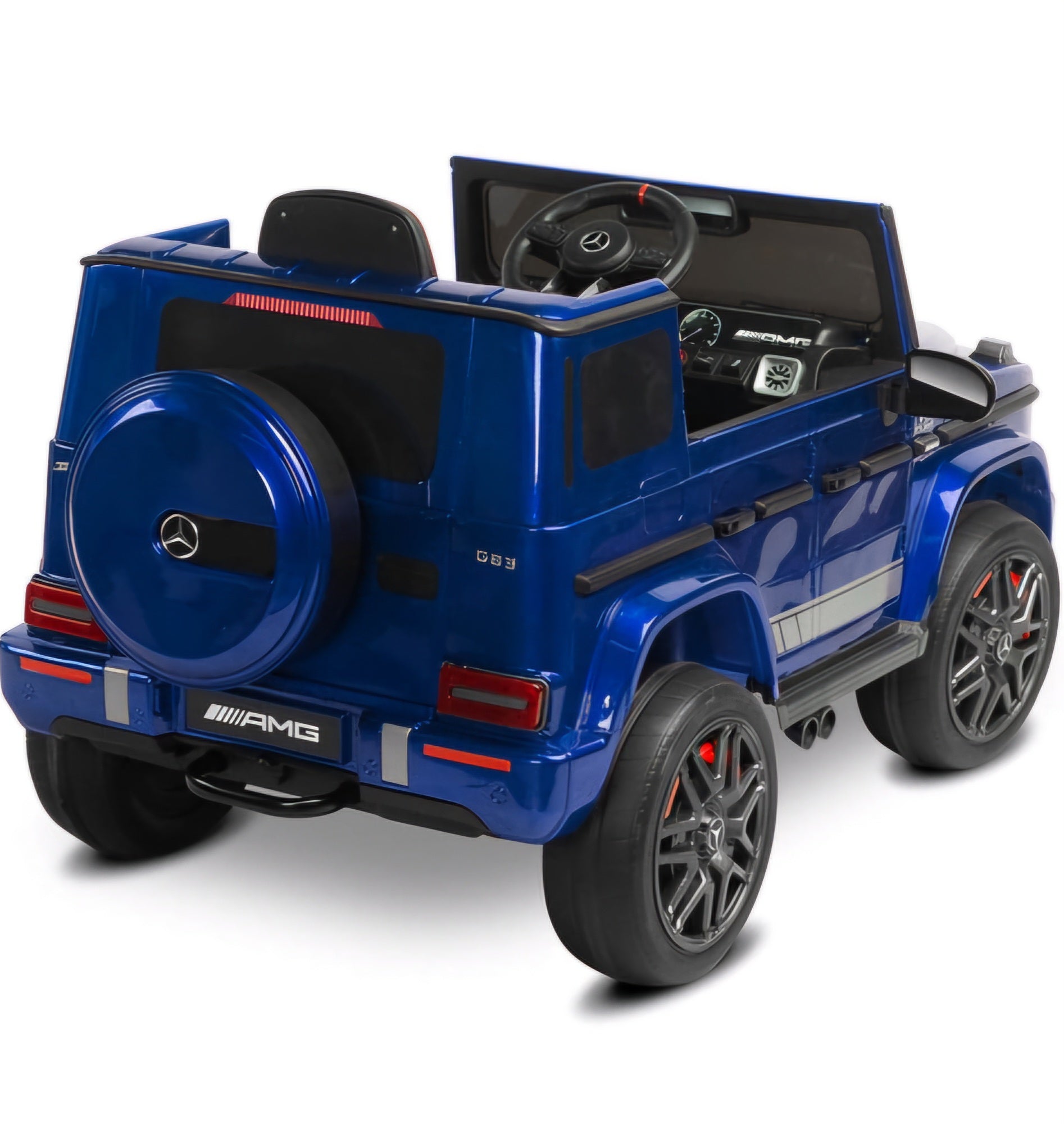 Coche Eléctrico para Niños MERCEDES G63 12v Azul Metalizado c/ RUEDAS DE GOMA & ASIENTO DE PIEL