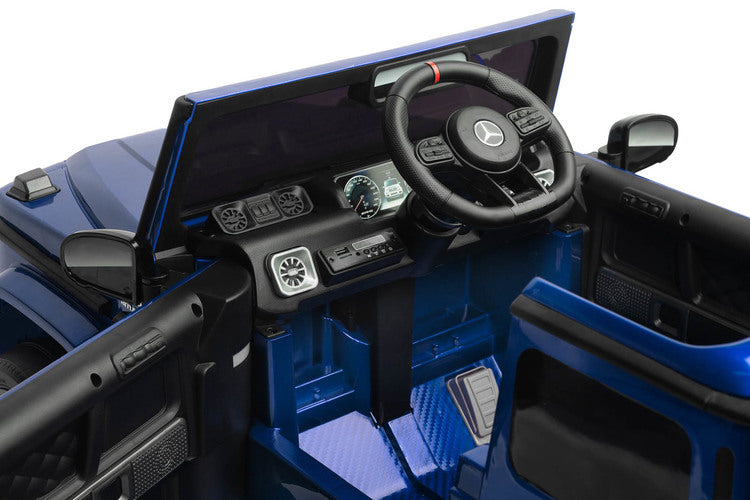 Coche Eléctrico para Niños MERCEDES G63 12v Azul Metalizado c/ RUEDAS DE GOMA & ASIENTO DE PIEL