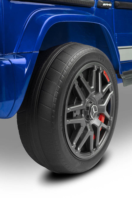 Coche Eléctrico para Niños MERCEDES G63 12v Azul Metalizado c/ RUEDAS DE GOMA & ASIENTO DE PIEL