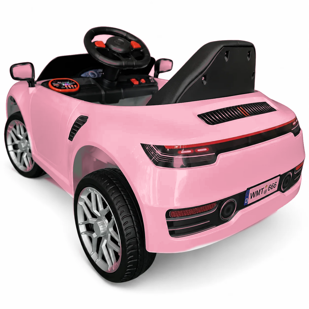 Carro Elétrico para Criança FUNDRIVE 12v Rosa - traseira
