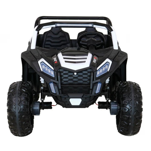 Coche Eléctrico para Niño BUGGY ATV RACING 24v Blanco c/ RUEDAS DE GOMA & ASIENTO DE PIEL