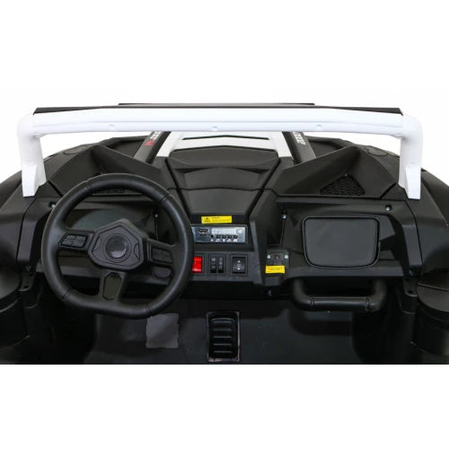 Coche Eléctrico para Niño BUGGY ATV RACING 24v Blanco c/ RUEDAS DE GOMA & ASIENTO DE PIEL