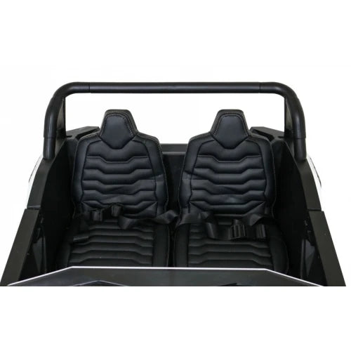 Coche Eléctrico para Niño BUGGY ATV RACING 24v Blanco c/ RUEDAS DE GOMA & ASIENTO DE PIEL
