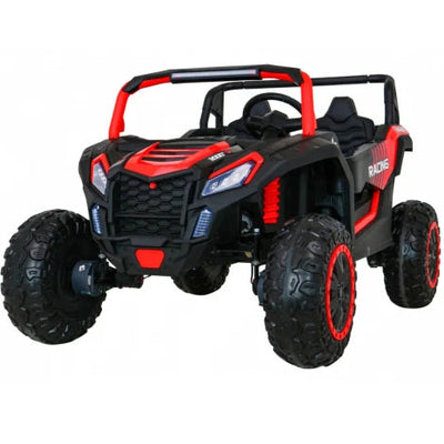 Carro Elétrico para Criança BUGGY ATV RACING 24v Vermelho c/ RODAS DE BORRACHA & ASSENTO EM PELE
