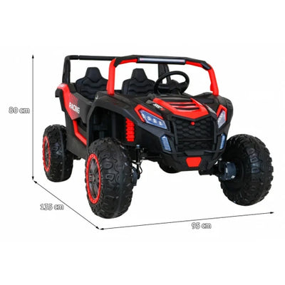 Carro Elétrico para Criança BUGGY ATV RACING 24v Vermelho c/ RODAS DE BORRACHA & ASSENTO EM PELE