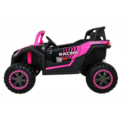Coche Eléctrico para Niños BUGGY ATV RACING 24v Rosa c/ RUEDAS DE GOMA & ASIENTO DE PIEL