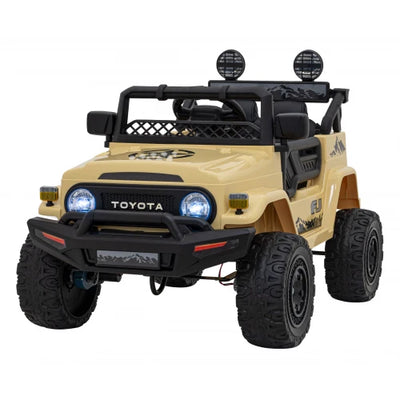 Coche Eléctrico para Niños TOYOTA FJ CRUISER 12v 4X4 Camel c/ RUEDAS DE GOMA & ASIENTO DE PIEL