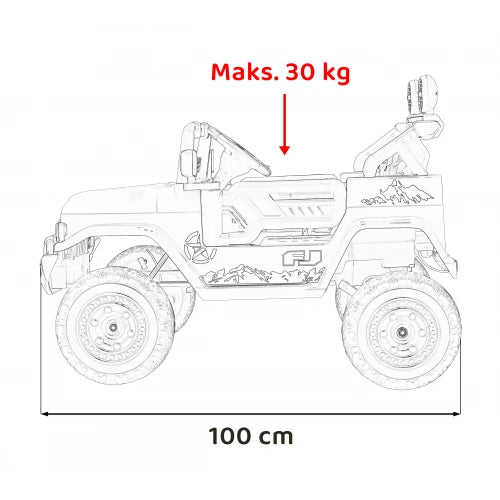 Coche Eléctrico para Niños TOYOTA FJ CRUISER 12v 4X4 Camel c/ RUEDAS DE GOMA & ASIENTO DE PIEL