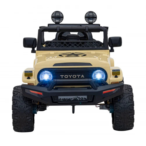 Coche Eléctrico para Niños TOYOTA FJ CRUISER 12v 4X4 Camel c/ RUEDAS DE GOMA & ASIENTO DE PIEL