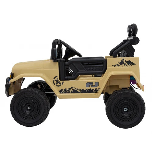 Coche Eléctrico para Niños TOYOTA FJ CRUISER 12v 4X4 Camel c/ RUEDAS DE GOMA & ASIENTO DE PIEL