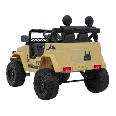 Coche Eléctrico para Niños TOYOTA FJ CRUISER 12v 4X4 Camel c/ RUEDAS DE GOMA & ASIENTO DE PIEL