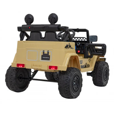 Coche Eléctrico para Niños TOYOTA FJ CRUISER 12v 4X4 Camel c/ RUEDAS DE GOMA & ASIENTO DE PIEL