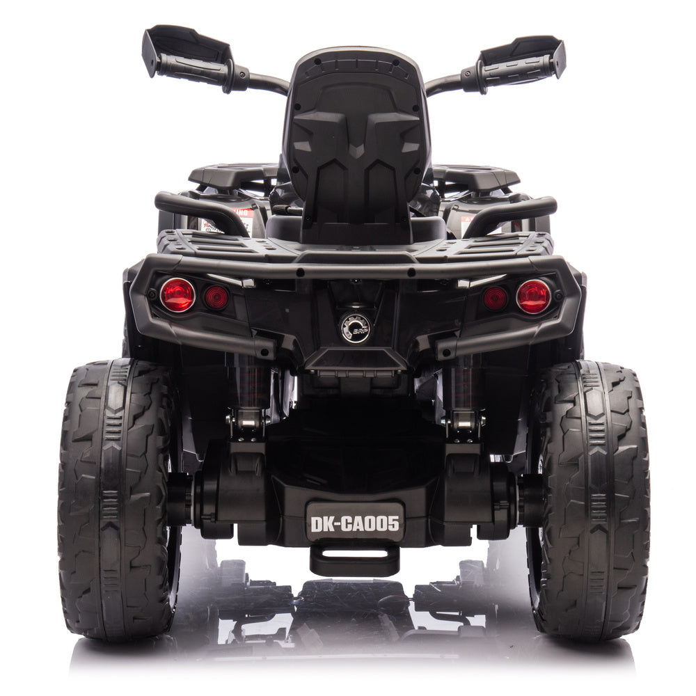 Moto 4 Eléctrica para Niño CAN AM Outlander 24v 4x4 Negra c/ RODAS DE BORRACHA & ASIENTO EN PELE