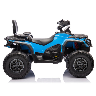 Moto 4 Eléctrica para Niño CAN AM Outlander 24v 4x4 Azul c/ RODAS DE BORRACHA & ASIENTO EN PELE