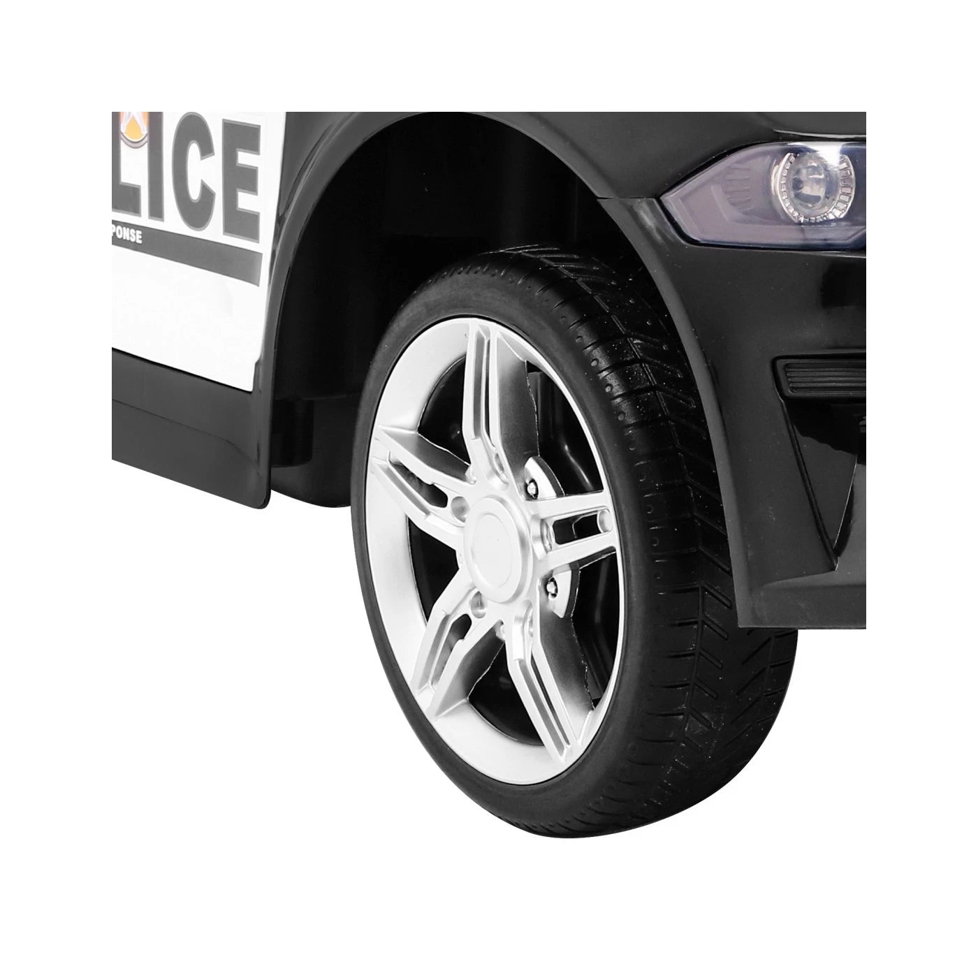 Carro Elétrico para Criança Policia GT 12V c/ RODAS DE BORRACHA & ASSENTO EM PELE