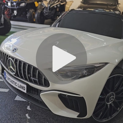 Coche Eléctrico para Niños MERCEDES SL63 Blanco 4x4  2 LUGARES 24v c/ RUEDAS DE GOMA & ASIENTO DE PIEL